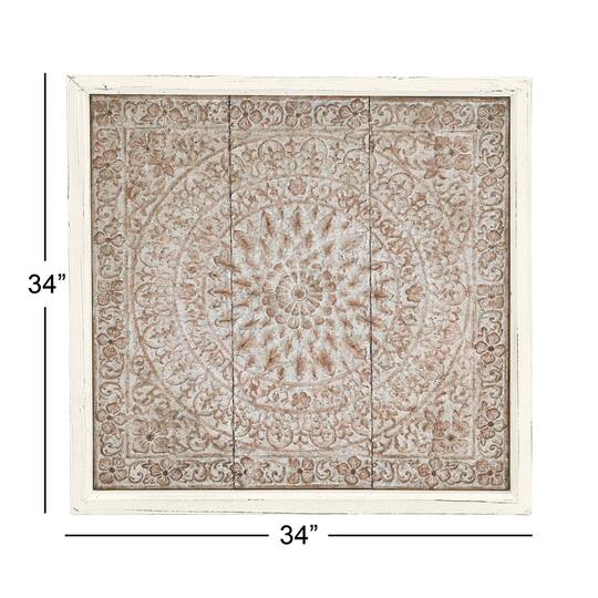 34" Brown Iron Rustic Wall Décor